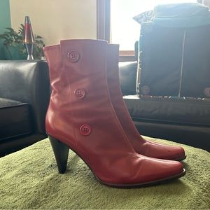 Donald J. Pliner red heeled booties